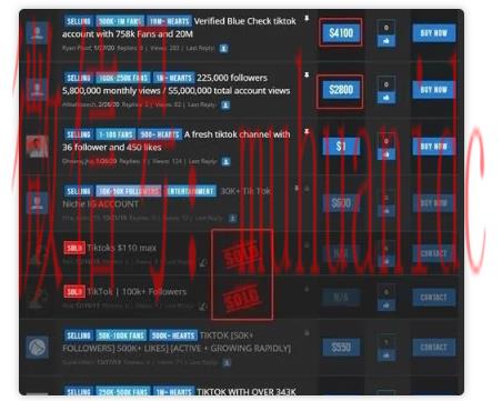 tiktok账号购买平台