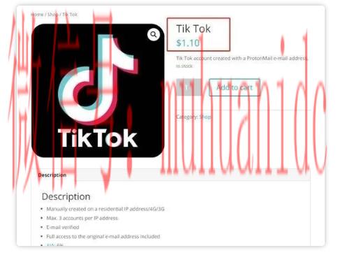 tiktok账号购买平台